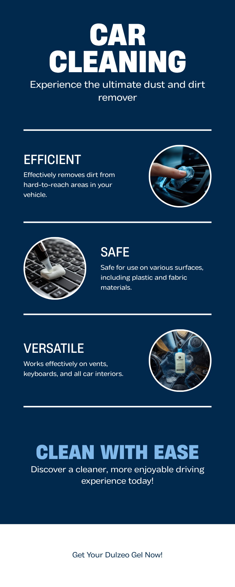 Dulzeo Car Cleaning Gel — universal dust and dirt remover
