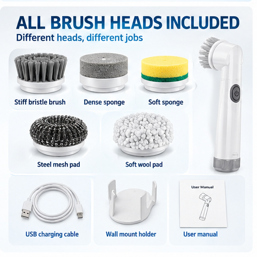 Dulzeo Spin Scrubber Cordless Power Cleaning Brush